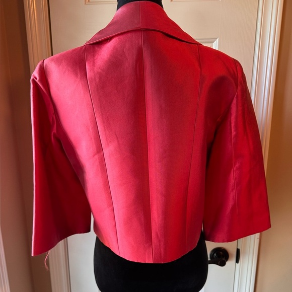Talbots Red Women's Blazer with Black Buttons - Picture 7 of 8